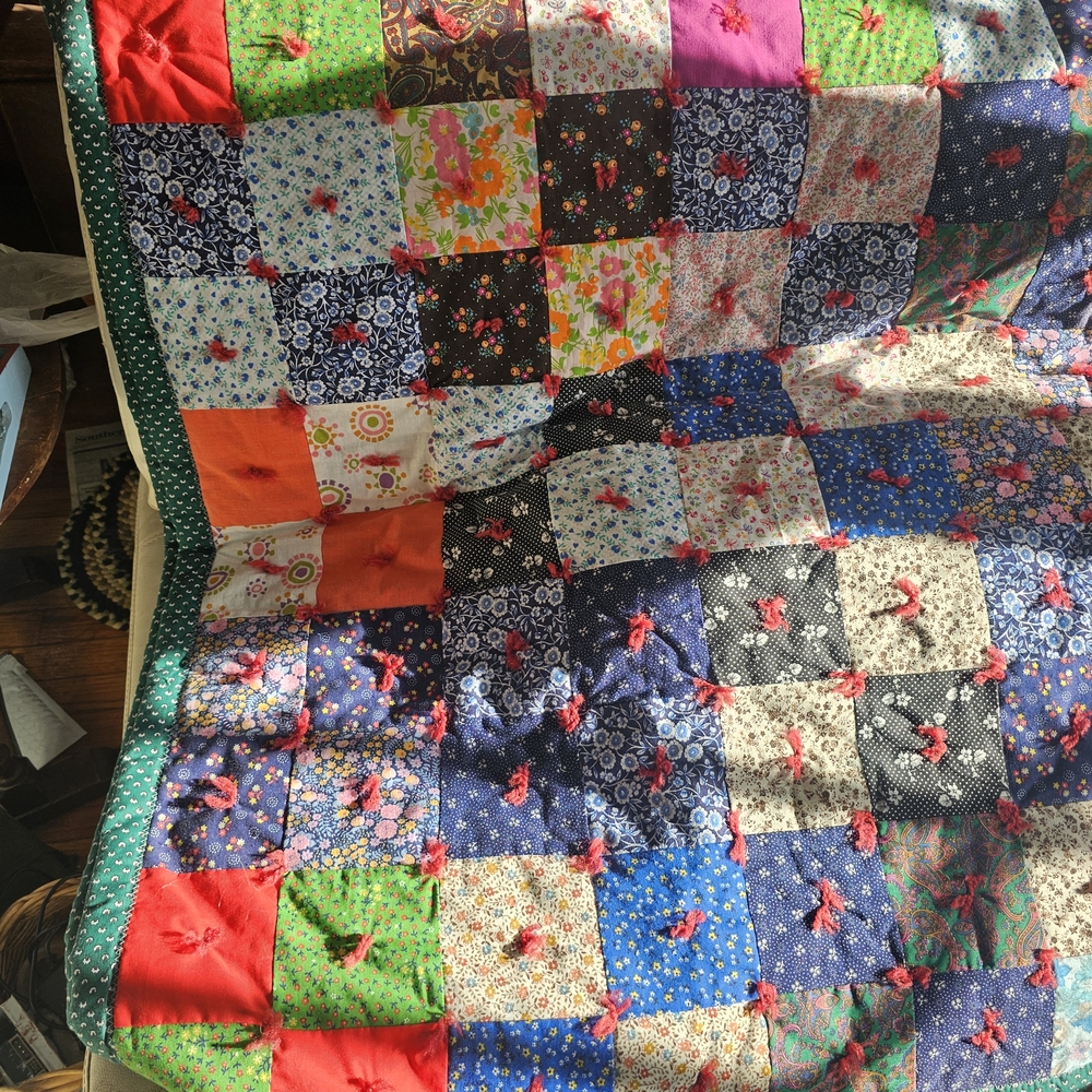 Vibrant Multicolor Patchwork Quilt - Picture 3 of 10
